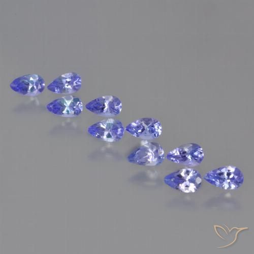2.11ctw Natural Azul Violeta Intenso Tanzanita, Formato de pêra, VS