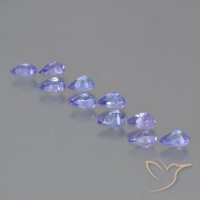 Pedras preciosas de Tanzanita Azul Violeta Intenso natural de 2.11 ct, Formato de pêra, VS