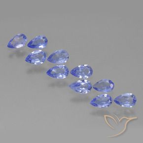 Pedras preciosas de Tanzanita Azul Violeta Intenso natural de 1.95 ct, Formato de pêra, VS