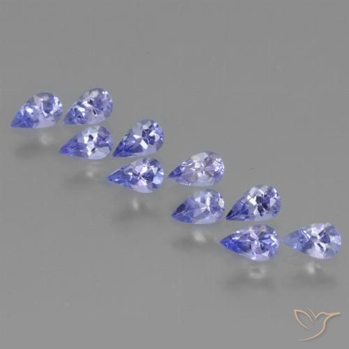 2.12ctw Natural Azul Violeta Intenso Tanzanita, Formato de pêra, VS