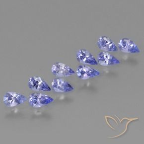 Pedras preciosas de Tanzanita Azul Violeta Intenso natural de 2.12 ct, Formato de pêra, VS