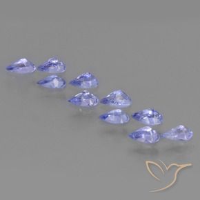 Pedras preciosas de Tanzanita Azul Violeta Intenso natural de 2.12 ct, Formato de pêra, VS