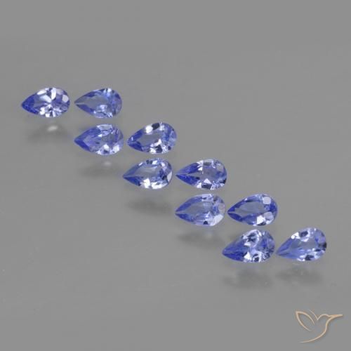 Pedras preciosas de Tanzanita Azul Violeta Intenso natural de 1.90 ct, Formato de pêra, VS