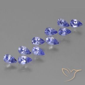 Pedras preciosas de Tanzanita Azul Violeta Intenso natural de 2.39 ct, Formato de pêra, VS