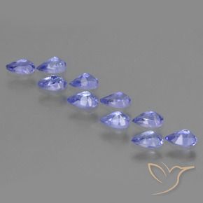 Pedras preciosas de Tanzanita Azul Violeta Intenso natural de 2.39 ct, Formato de pêra, VS