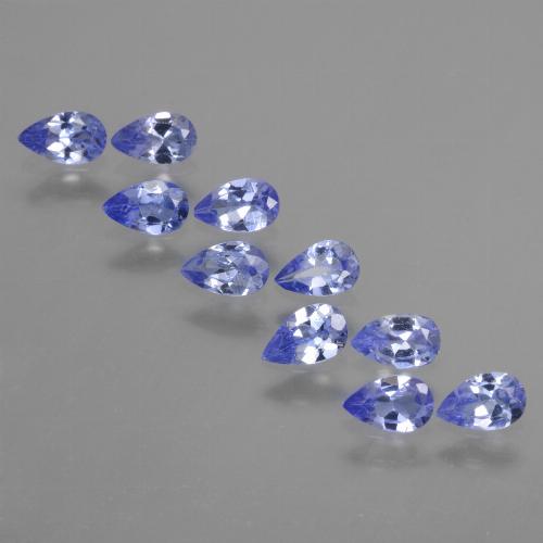 Pedras preciosas de tanzanita azul natural de 2,00 ct, formato de pêra, VS
