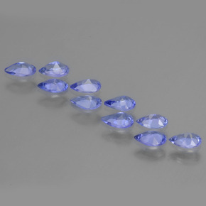 Pedras preciosas de tanzanita azul natural de 2,00 ct, formato de pêra, VS