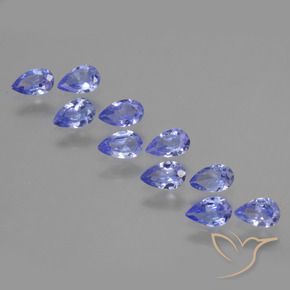 Pedras preciosas de Tanzanita Azul Violeta Intenso natural de 2.01 ct, Formato de pêra, VS