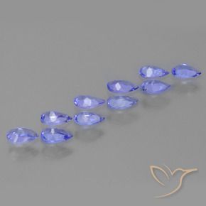 Pedras preciosas de Tanzanita Azul Violeta Intenso natural de 2.01 ct, Formato de pêra, VS