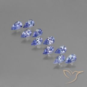 Pedras preciosas de Tanzanita Azul Violeta Intenso natural de 2.22 ct, Formato de pêra, VS