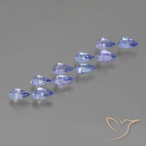 Pedras preciosas de Tanzanita Azul Violeta Intenso natural de 2.22 ct, Formato de pêra, VS