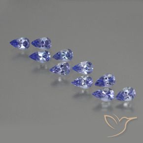 Pedras preciosas de Tanzanita Azul Violeta Intenso natural de 2.37 ct, Formato de pêra, VS