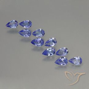 Pedras preciosas de Tanzanita Azul Violeta Intenso natural de 2.16 ct, Formato de pêra, VS