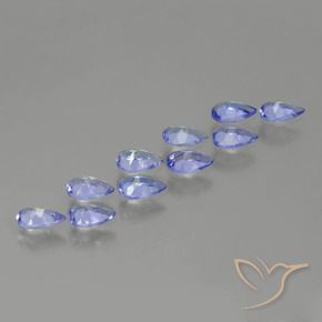 Pedras preciosas de Tanzanita Azul Violeta Intenso natural de 2.16 ct, Formato de pêra, VS