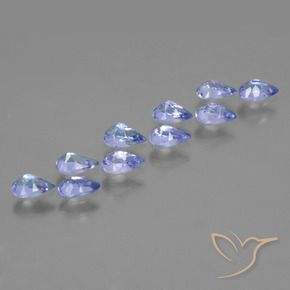 Pedras preciosas de Tanzanita Violeta Azul natural de 2.36 ct, Formato de pêra, VS