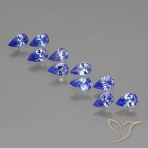Pedras preciosas de Tanzanita Azul Violeta Profundo natural de 2.15 ct, Formato de pêra, VS