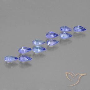 Pedras preciosas de Tanzanita Azul Violeta Profundo natural de 2.15 ct, Formato de pêra, VS