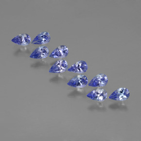 Pedras preciosas de tanzanita azul natural de 2,46 ct, formato de pêra, VS