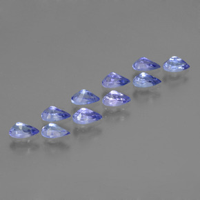 Pedras preciosas de tanzanita azul natural de 2,46 ct, formato de pêra, VS
