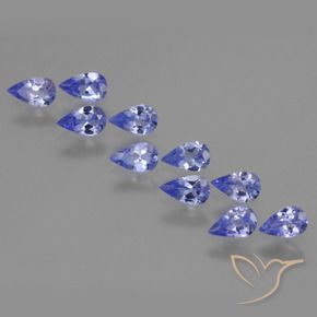 Pedras preciosas de Tanzanita Azul profundo natural de 2.00 ct, Formato de pêra, VS
