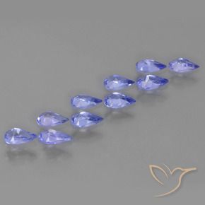 Pedras preciosas de Tanzanita Azul profundo natural de 2.00 ct, Formato de pêra, VS