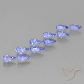 Pedras preciosas de Tanzanita Azul Violeta Intenso natural de 2.01 ct, Formato de pêra, VS