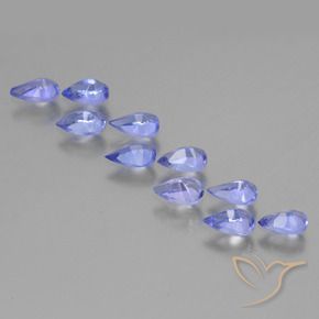 Pedras preciosas de Tanzanita Azul Violeta Intenso natural de 2.14 ct, Formato de pêra, VS