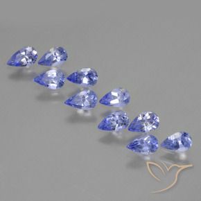 Pedras preciosas de Tanzanita Azul médio natural de 2.15 ct, Formato de pêra, VS