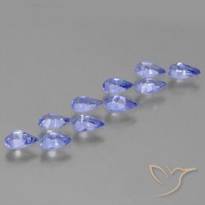 Pedras preciosas de Tanzanita Azul médio natural de 2.15 ct, Formato de pêra, VS