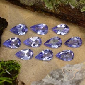 Pedras preciosas de Tanzanita Tolet natural de 1.91 ct, Formato de pêra, VS