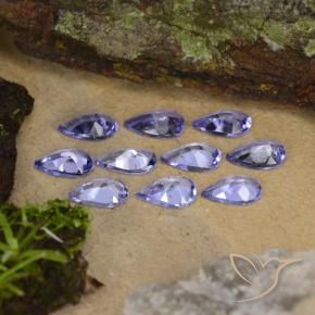 Pedras preciosas de Tanzanita Tolet natural de 1.91 ct, Formato de pêra, VS