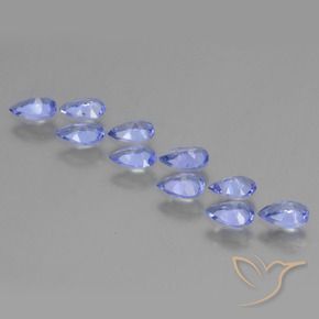 Pedras preciosas de Tanzanita Violeta Azul natural de 2.00 ct, Formato de pêra, VS
