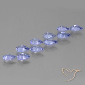 Pedras preciosas de Tanzanita Azul profundo natural de 2.08 ct, Formato de pêra, VS
