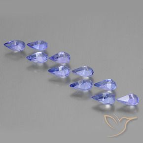 Pedras preciosas de Tanzanita Azul médio natural de 2.03 ct, Formato de pêra, VS