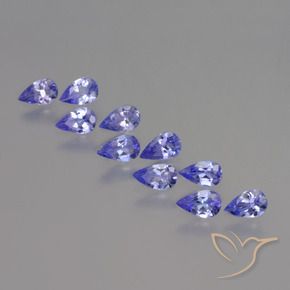 Pedras preciosas de Tanzanita Azul Violeta Intenso natural de 2.24 ct, Formato de pêra, VS