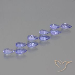 Pedras preciosas de Tanzanita Azul Violeta Intenso natural de 2.24 ct, Formato de pêra, VS