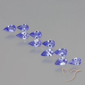 Pedras preciosas de Tanzanita Azul Violeta Intenso natural de 1.81 ct, Formato de pêra, VS