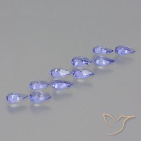 Pedras preciosas de Tanzanita Azul Violeta Intenso natural de 1.81 ct, Formato de pêra, VS