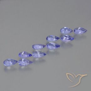 Pedras preciosas de Tanzanita Azul Violeta Intenso natural de 2.12 ct, Formato de pêra, VS