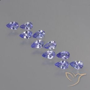 Pedras preciosas de Tanzanita Tolet natural de 2.08 ct, Formato de pêra, VS