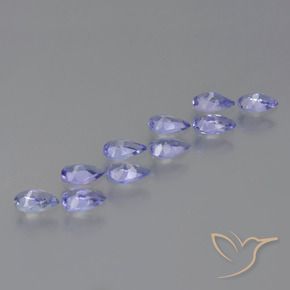 Pedras preciosas de Tanzanita Tolet natural de 2.08 ct, Formato de pêra, VS