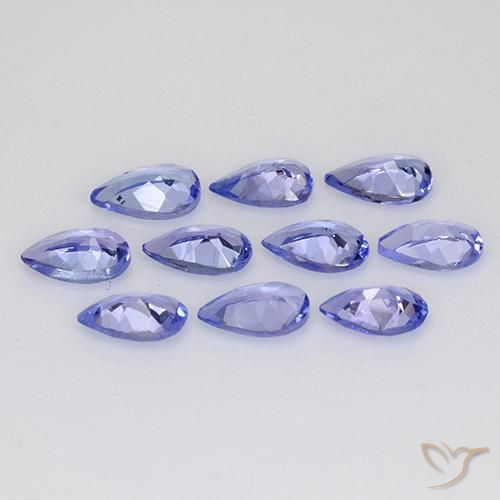 Pedras preciosas de Tanzanita Azul Violeta Intenso natural de 1.81 ct, Formato de pêra, VS