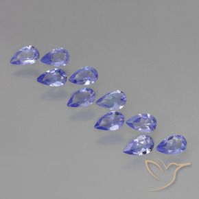 Pedras preciosas de Tanzanita Violeta Brilhante natural de 1.82 ct, Formato de pêra, VS