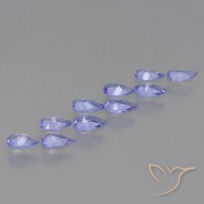 Pedras preciosas de Tanzanita Violeta Brilhante natural de 1.82 ct, Formato de pêra, VS