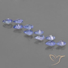 Pedras preciosas de Tanzanita Azul Violeta Intenso natural de 1.87 ct, Formato de pêra, VS