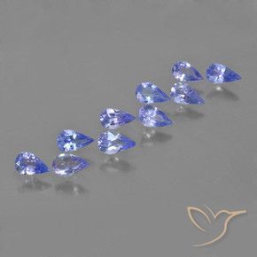 Pedras preciosas de Tanzanita Azul Violeta Intenso natural de 1.88 ct, Formato de pêra, VS