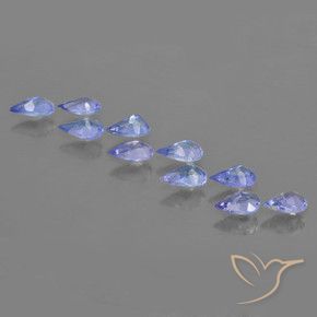 Pedras preciosas de Tanzanita Azul Violeta Intenso natural de 1.88 ct, Formato de pêra, VS