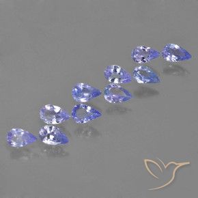 Pedras preciosas de Tanzanita Violeta Azul natural de 2.01 ct, Formato de pêra, VS