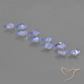 Pedras preciosas de Tanzanita Violeta Azul natural de 1.64 ct, Formato de pêra, VS