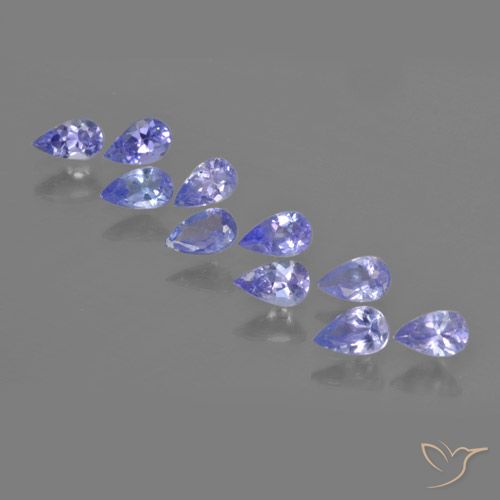 2.12ctw Natural Azul Violeta Intenso Tanzanita, Formato de pêra, VS
